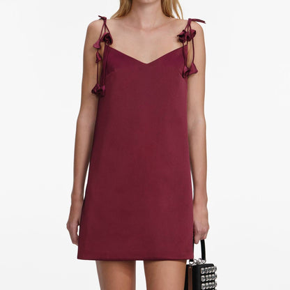 3 Colors! SP Satin Flower Mini Dress