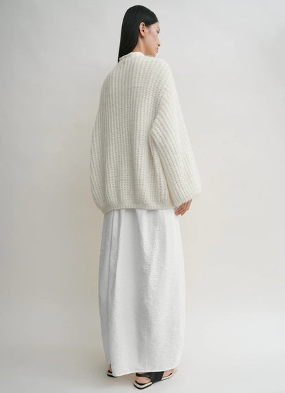 Tot Puffed Mohair-Wool Blend Cardigan