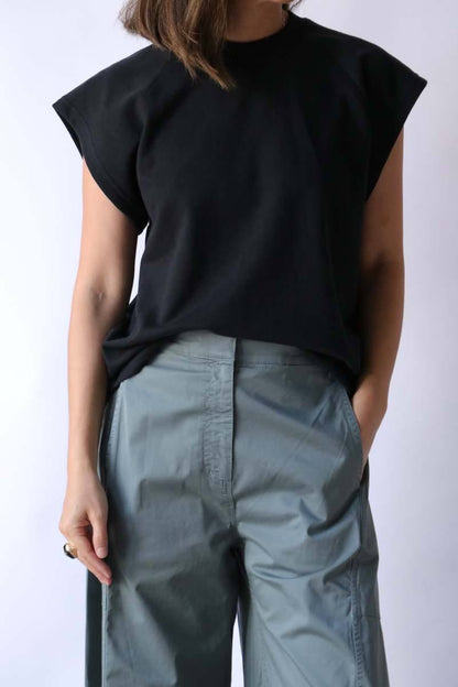 TB Summer Sweatshirting Sleevless Easy Top