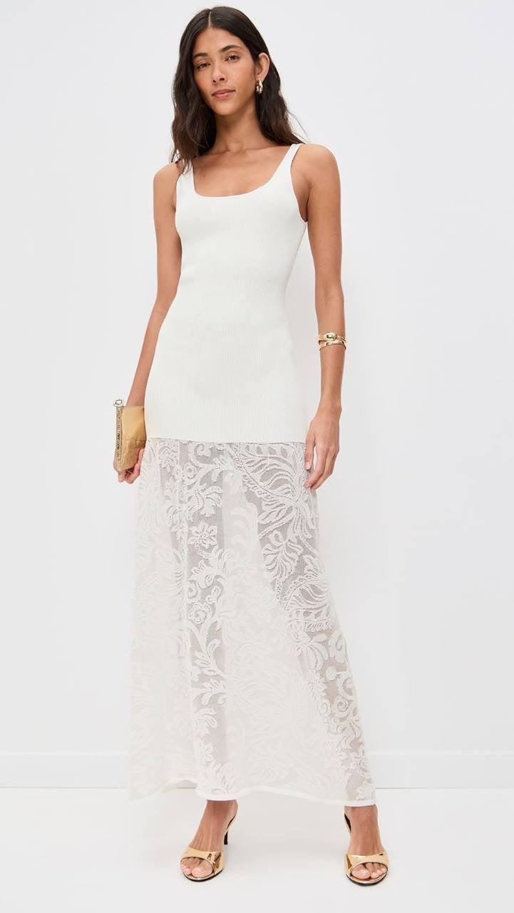 BB Rissa Scoop Neck Stretch-cotton Midi Dress