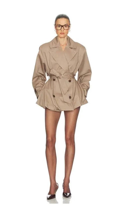 HS Short Bubble Hem Trench