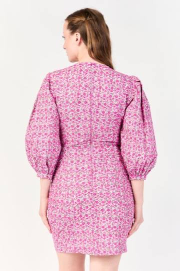 MJ Ryad Floral Embroidered Mini Dress