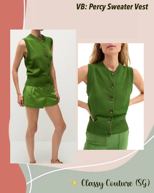 VB Percy Cotton Sweater Vest Top