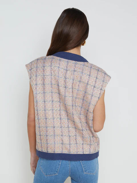 LA Laurel Tweed Oversized Vest