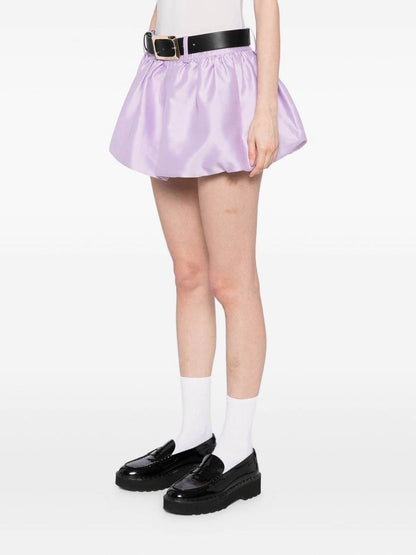 SP Purple Gathered Balloon Woven Belted Mini Skort (skirt with shorts)