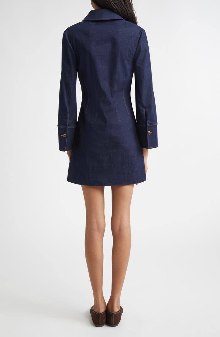VB Raymond Denim Shirtdress Mini Dress