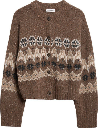 ATZ Cammie Fair Isle Wool-Blend Buttoned Cardigan