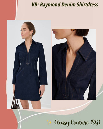 VB Raymond Denim Shirtdress Mini Dress