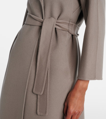 MM Esturia Wool Broadcloth Belted Midi Coat