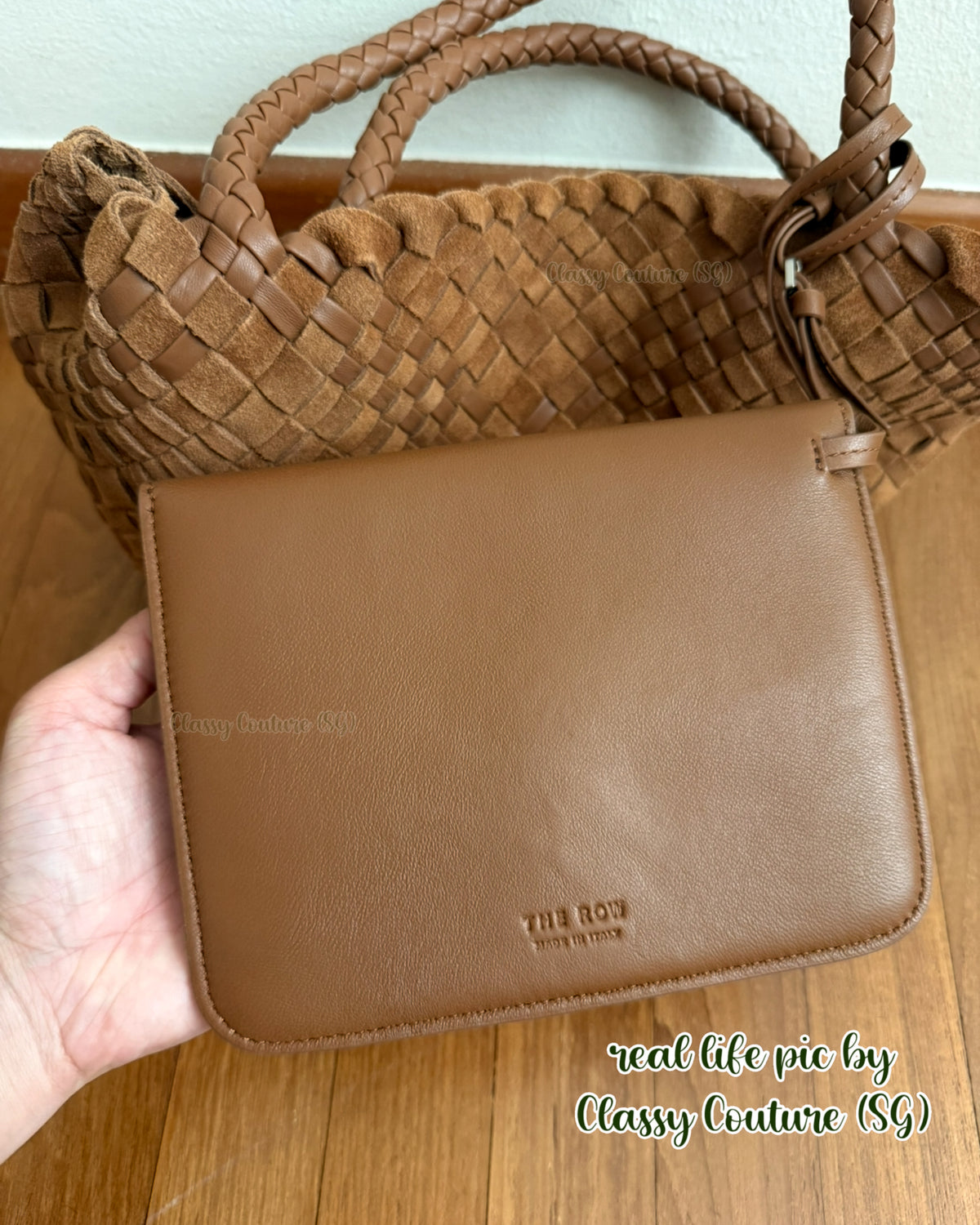 TR Ruth Small Woven Lambskin Leather & Calfskin Suede Tote Bag