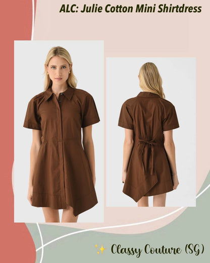 ALC Julie Cotton Mini Shirtdress