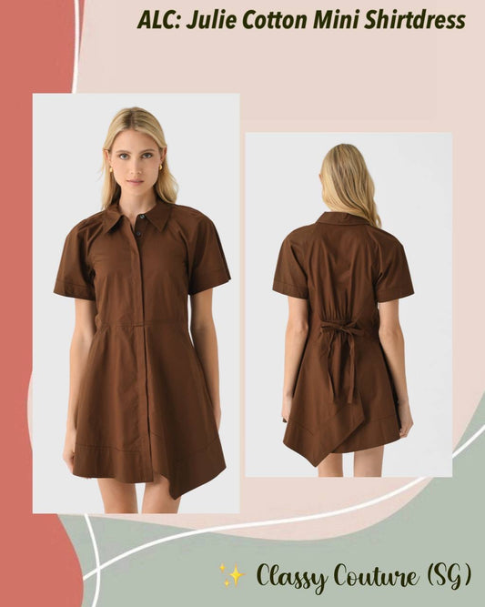 ALC Julie Cotton Mini Shirtdress