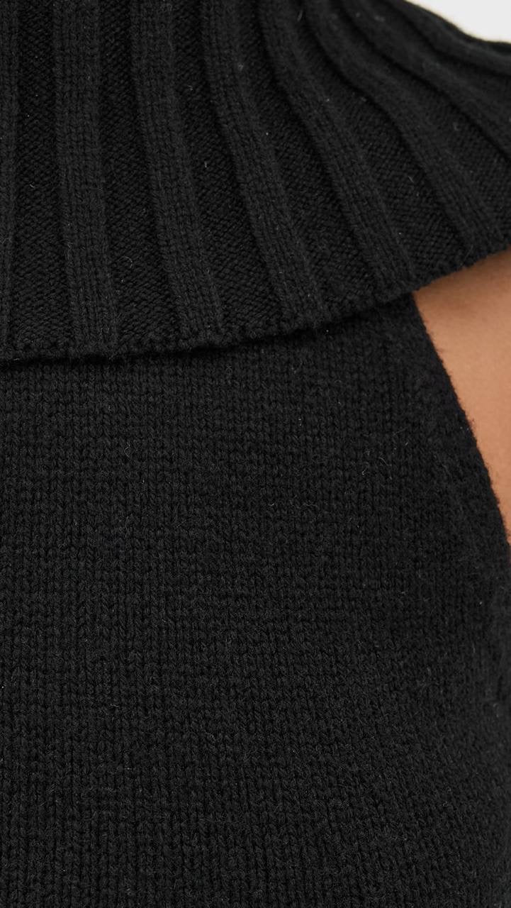 CG Chen Cowl Neck Wool-Cotton Blend Top