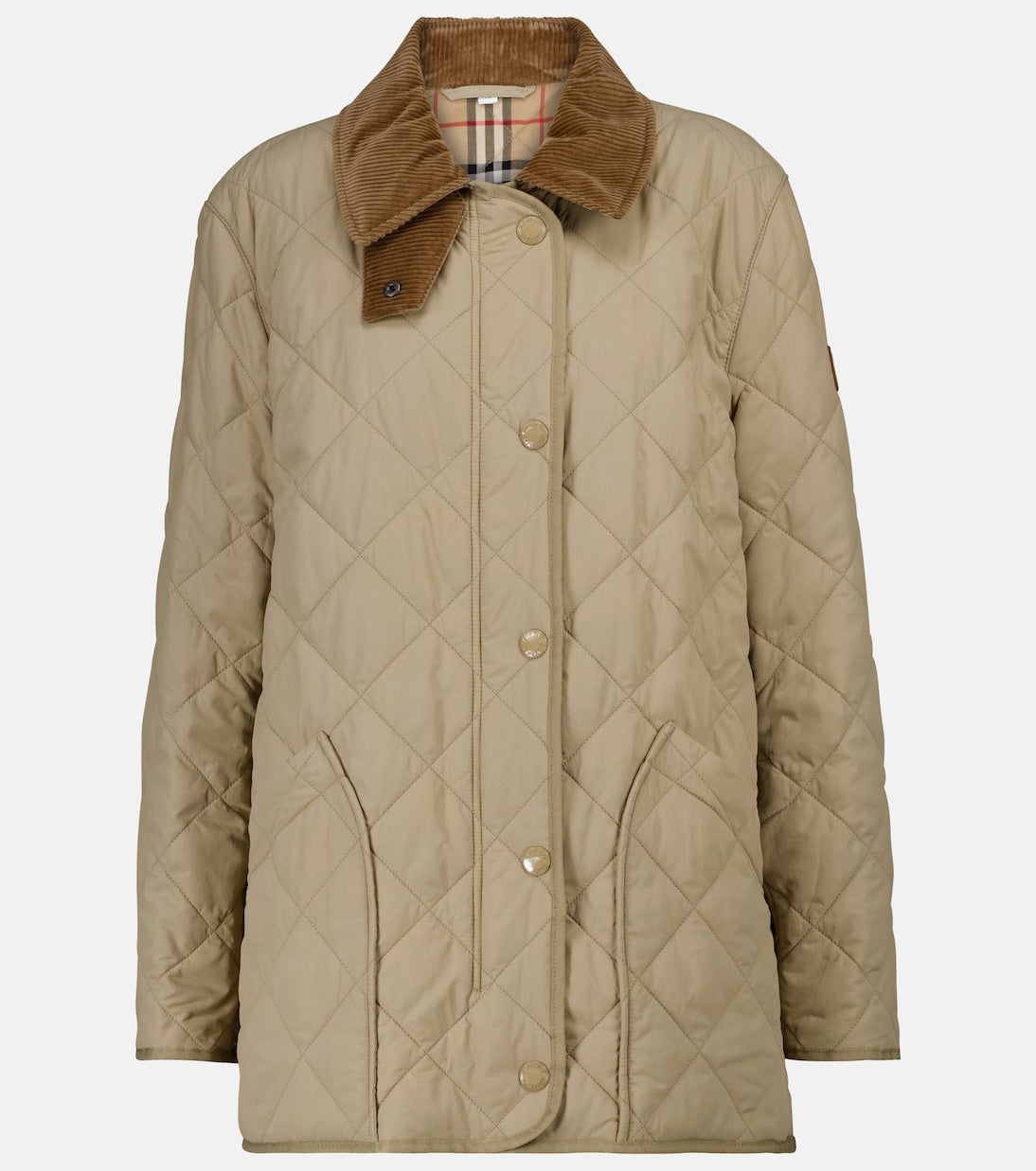 BBR Corduroy Collar Quilted Shell Jacket