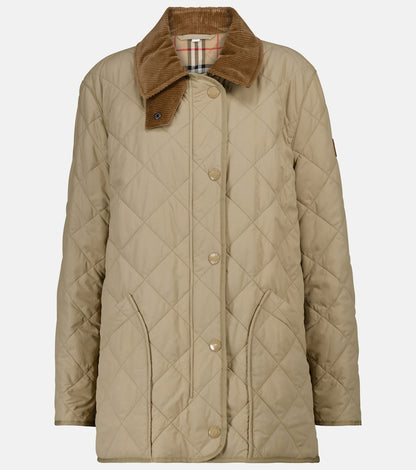 BBR Corduroy Collar Quilted Shell Jacket