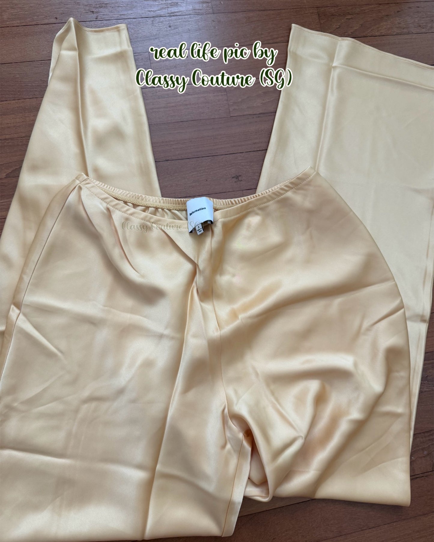 5 Colors! Ref Gale Satin Mid Rise Bias Pant