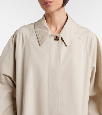 TR Amaya Washed Cotton Trench Car Coat in Beige (lining replaced)