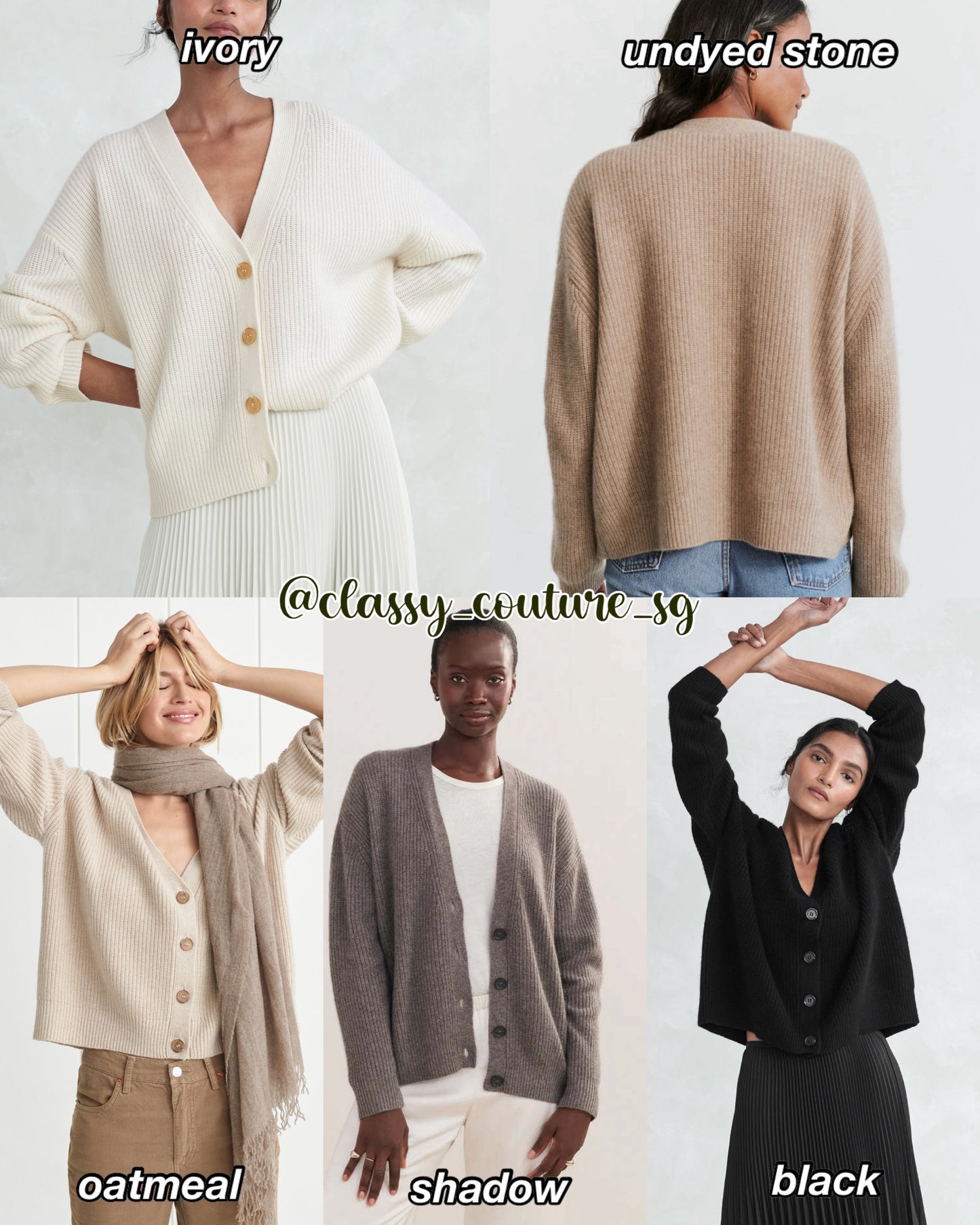 JK Cropped Cashmere Cocoon Cardigan