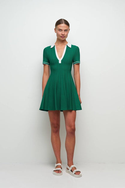 SK Page Knit Polo Mini Dress