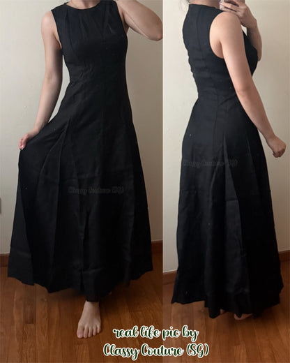 RESTOCK! Ref Cecilia Linen Sleeveless Midi Maxi Dress