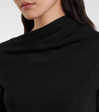 TOT Draped Viscose-blend Jersey Long Sleeved Top