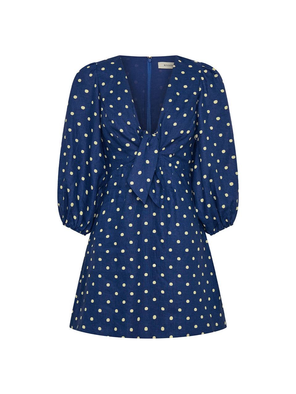 KV Lily Linen Polka Dot Mini Dress