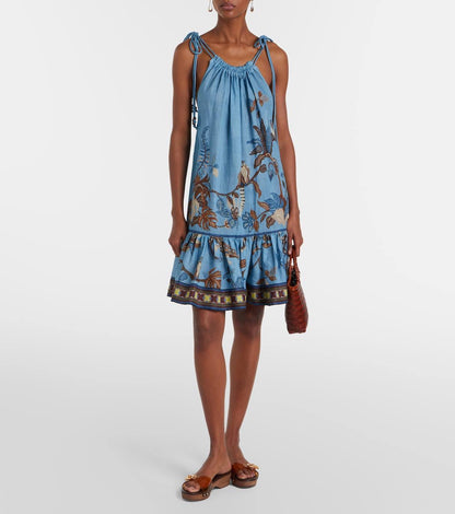 ALM Georgie Linen Drop Waist Mini Dress