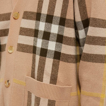 BBR Men’s / Unisex Wilmore Checked Wool Cashmere Cardigan