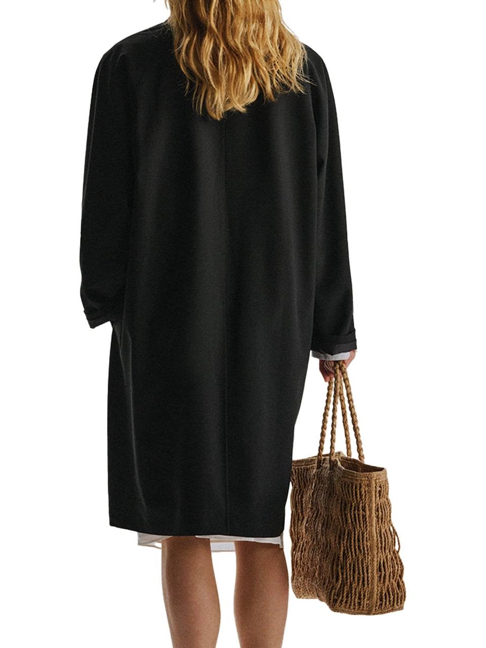 TR Datima Wool Coat in Black (silk-lined)
