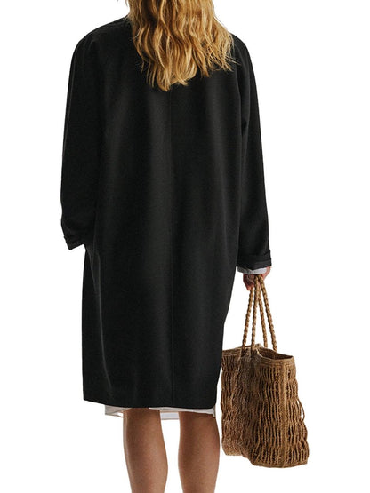 TR Datima Wool Coat in Black (silk-lined)