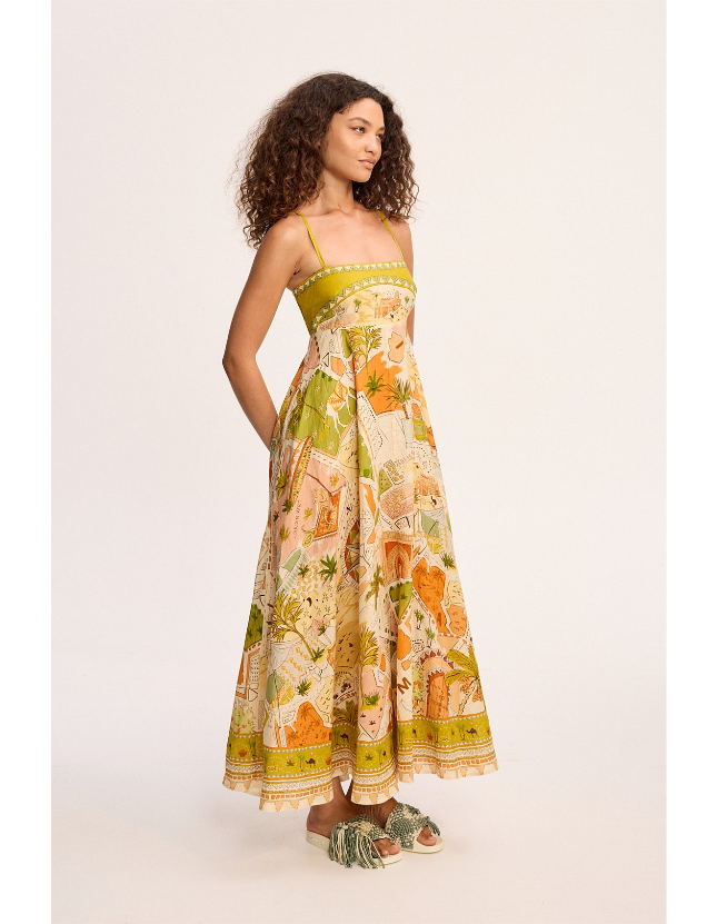 ALM Bazaar Linen Midi Sundress Midi Dress