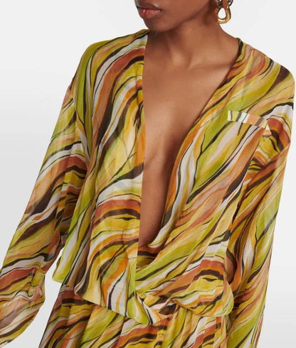 CE Folia Silk Bodysuit | Folio Maxi Skirt | Set