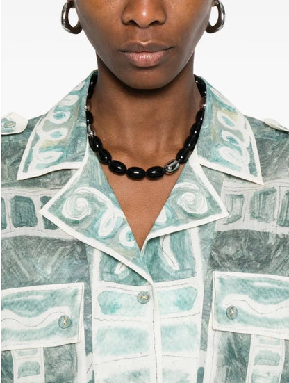 ALM Samira Print Relaxed Top | Wide-leg Trousers Pant | Set
