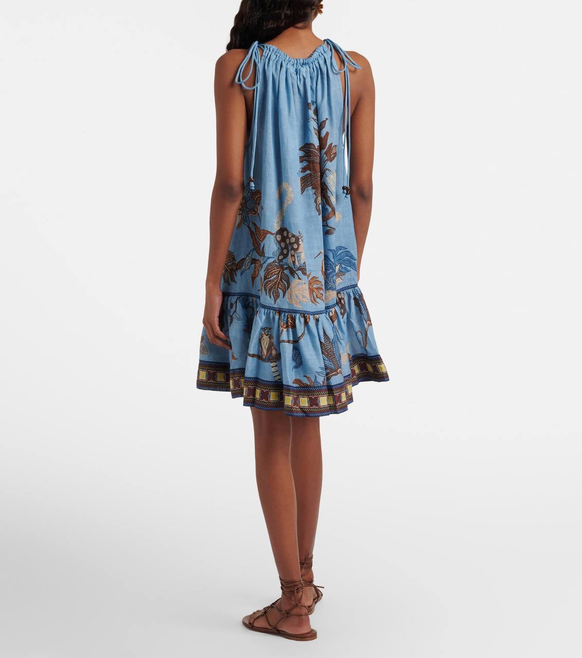 ALM Georgie Linen Drop Waist Mini Dress