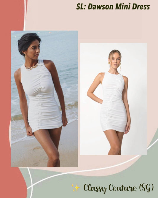 SAU Dawson Stretch-cotton-blend Mini Dress