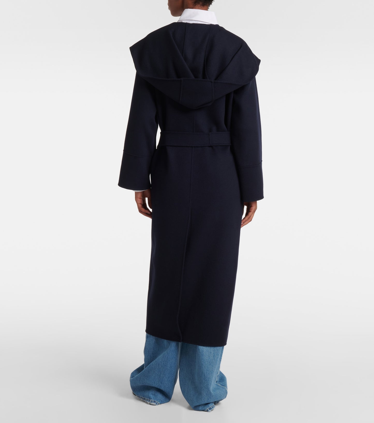 MM Fabio Virgin Wool Belted Coat with Hood