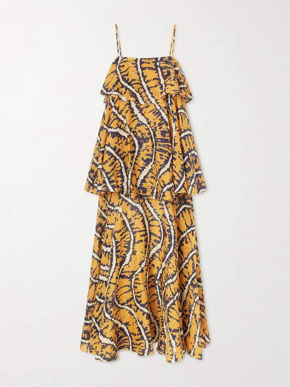 ALM Ripple Ramie Tiered Maxi Dress Sundress
