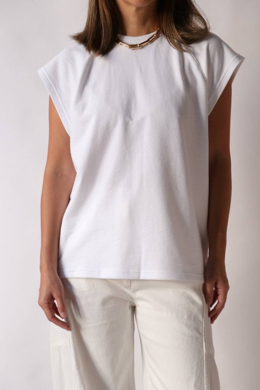 TB Summer Sweatshirting Sleevless Easy Top