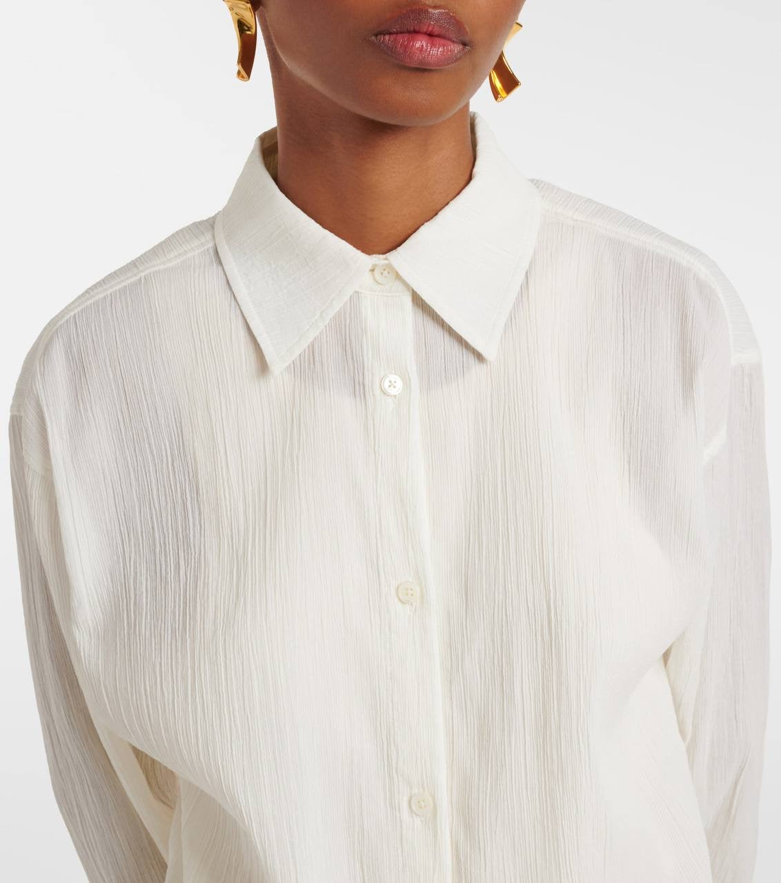 TOT Cotton Drawstring Shirt | Maxi Skirt