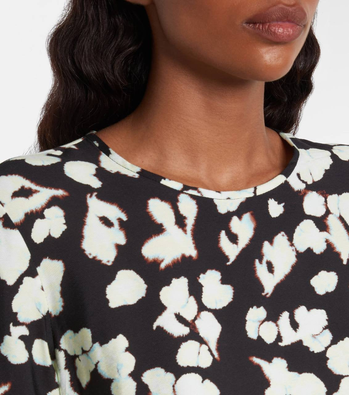 PS Waverly Floral-Print Belted Rayon-blend Jersey Midi Dress