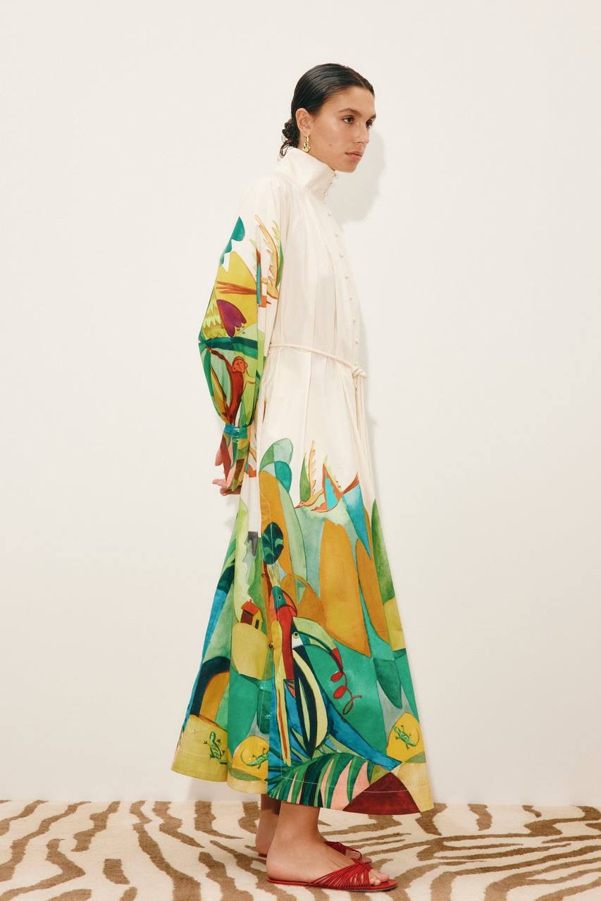 ALM Mokshini Cotton Shirtdress Midi Dress