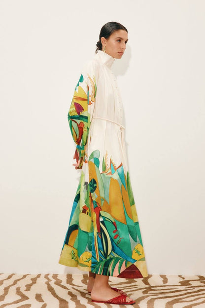 ALM Mokshini Cotton Shirtdress Midi Dress