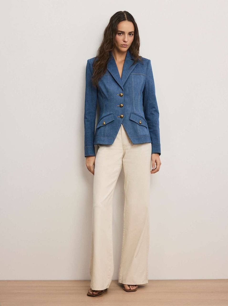 VB Randy Single-Breasted Blazer | Frenkle Pant | Cotton-blend Denim Set