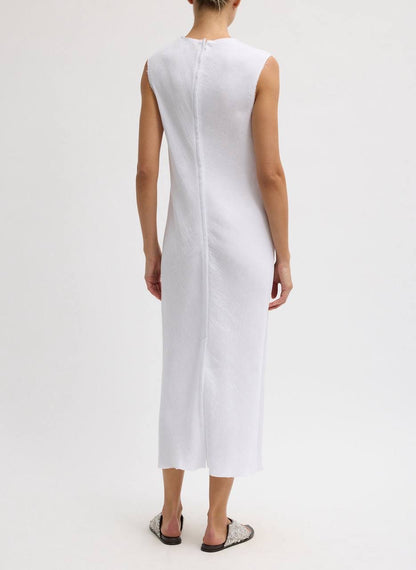 TB Viscose Plisse Sleeveless Bias Midi Dress