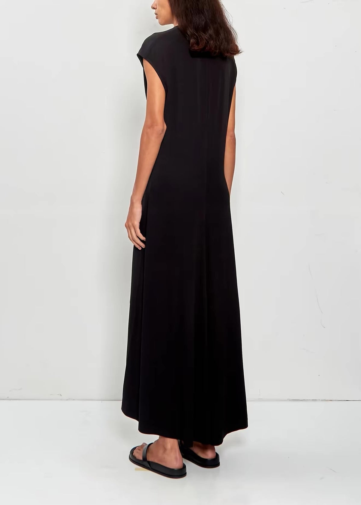 Tot V-Neck Viscose-blend Jersey Cap Sleeve Maxi Dress