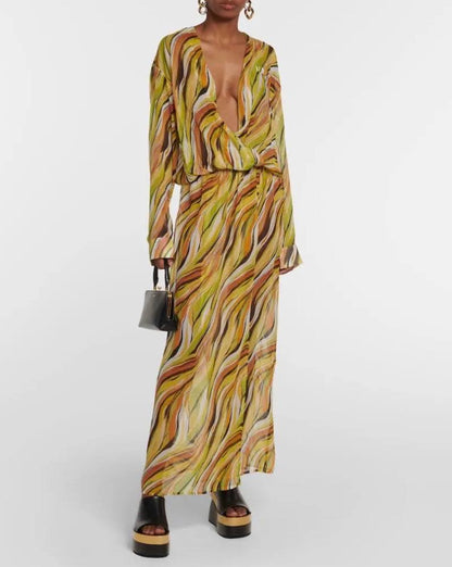 CE Folia Silk Bodysuit | Folio Maxi Skirt | Set