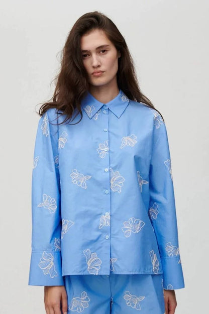 HFM Lisa Cami Top | Ina Shirt | Midi Skirt | Embroidered Cotton Set