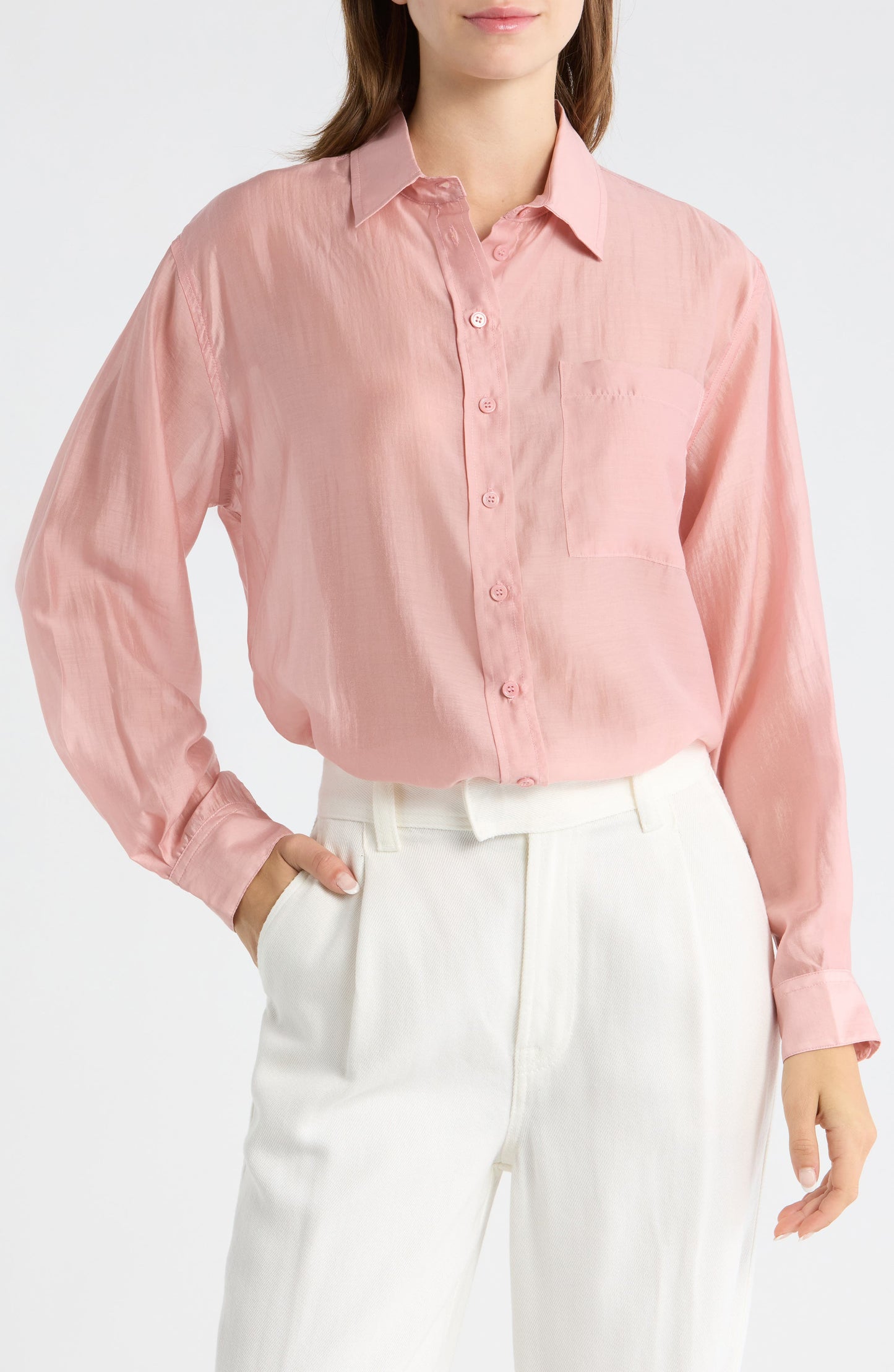 4 Colors! Ref Eli Sheer Oversized Shirt