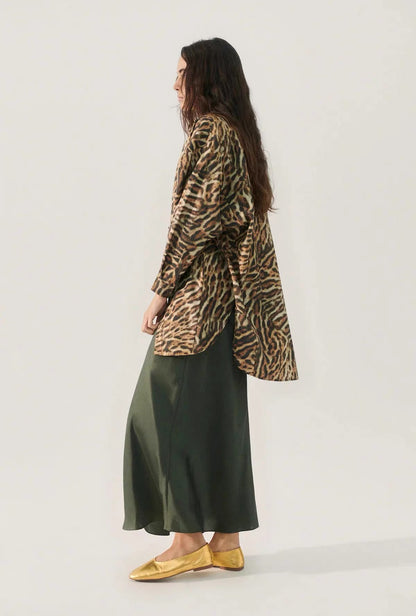 10 COLOURS! Unisex SL Cotton Silk Round Oversized Shirt
