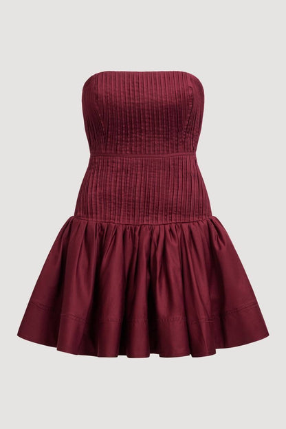 4 Colors! AJ Vacation Strapless Cotton Mini Dress